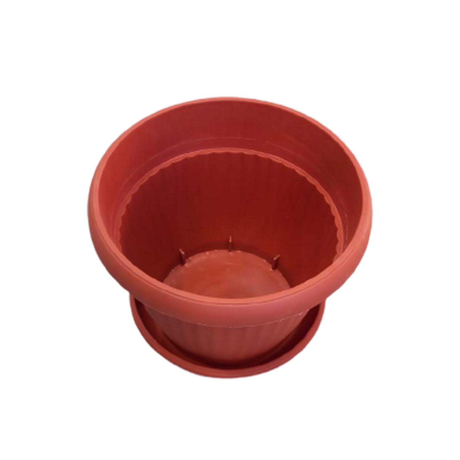 Buy Italian Pot with Base - 40cm - White Online | Agriculture Gardening Tools | Qetaat.com
